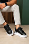 Zrc2617 - Premium High Quality 5.5 cm Thick Sole Men's Sneaker Black White - 5