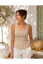 U Neck Ribbed Camisole Cotton Women's Undershirt Wrn