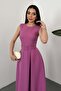 Women's Mustard Halter Neck Flared Dress - 3