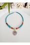 Turquoise and Agate Natural Stone Tree of Life Design Necklace 46 cm - 3