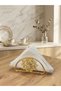 Gold Stone Flower Model Metal Napkin Holder