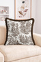 Pastoral Rural Life Figured Tree and Human Patterned Fringed-Tasseled Throw Pillow Cover Retro Vintage Decorative Pillowcase - 2