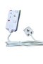 4-Way Extension Socket with Switches, 3 Metre Cable, White - 3