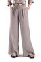 Brown Striped 100% Cotton Women's Shirt and Trouser Bottom Top Set - 6