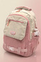 Water Resistant Satin Fabric Horizontal Column Detailed Unisex Multi-Compartment Middle School, High School School Backpack Travel Bag - 4