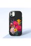Samsung Galaxy A05 Compatible Case Camera Protector Black Silicone Couple Phone Case with Floral Pattern