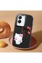 Vivo Y28 Compatible Case Camera Protector Black Silicone Couple Phone Case Kitty Pattern - 2