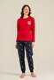 Mother-Daughter Matching Long Sleeve Cotton Pajama Set - 7