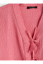 Nevavm V-Neck Plaid Tie-Up Blouse with a Difference - 7