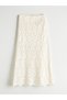 Alita City Lcw Vision White Lace Patterned Midi Women's Skirt with a Difference - 5