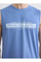 Original Oval Collar Printed Men's Sleeveless T-Shirt - 3