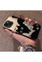 iPhone 15 Compatible High-Quality Fun Black Cat Printed Case, Cute Stylish Shock