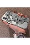 iPhone XS Max Compatible High Quality Chinese Style Black and White Dragon Printed Case
