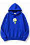 Daisy Printed Hooded 2 Thread Threaded Sweatshirt