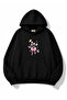Tulip Flower Printed Hooded 2 Thread Threaded Sweatshirt