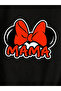 Mother's Day Gift Mother-Themed Printed Oversize Crew Neck T-Shirt - Black - 2