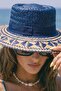 Women's Straw Hat Mare Toscana Blue – Wide Brim, Natural Texture, Elegant Summer Design - 2