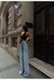 Premium Lycra-Free High Waist Relaxed Fit Wide Leg Denim Jeans Trousers - 4