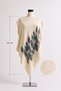 Women's 100% Cotton Muslin V-Neck Cut Patterned Beach Dress – Tassel Detailed 105 cm Swimsuit Top Dress