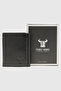 Genuine Leather Magnetic Black Men's Wallet - with 6 Card Holders and Id Compartment I - 6