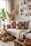 2-Piece Punch Embroidered Throw Pillow Cover Modern Bohemian Decorative Sofa Cushion Cover - 5