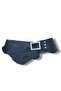 Women's Black Stone Buckle Genuine Leather Belt - Sable Handmade Design