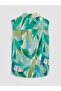 Özmarka New Season Green Patterned Women's Shirt - 7