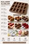 15-Piece Silicone Baton Cake Mold 25X25 cm |   Platinum Silicone Mini Baton Cake, Chocolate, Brownie, Ice and Dessert Mold |   Bpa Free - 4