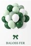 Botanical Garden Nature Themed 20-Piece Dark Green Macaron Green Eucalyptus White Pulseless Balloon Set Birthday Baby Shower Decoration