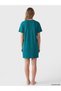 Lcw Dream Petrol Crew Neck Floral Printed Women's Nightgown - 4
