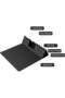 Wireless Charging Mouse Pad with Desk Organizer – 3-in-1 Tech Gift for Men, Premium Fabric Mouse Pad with Pen Holder, Card Holder & Wireless Charger (Black) - 4