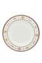 12-Piece Melamine Deep Plate Set 23CM White/Maroon - 3
