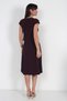 Women's Double Breasted Collar Half Moon Sleeves Floral Buckle Ruffle Detailed Lycra Sandy Short Dress - 4