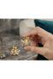 Gold Color Artificial Diamond Stone Studded Star Model Steel Earrings - 3