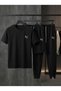 T-Shirt, Sweatpants, Shorts 3-Piece Combination Thin Summer Sweat-Absorbing X Printed Women'S/Men's Unisex Model