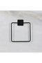 Self-Adhesive Black Stainless Metal Square Towel Holder (5690) - 4