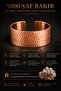 100% Pure Copper Women's Men's Bracelet Handmade Adjustable Wide Handcuff Bracelet - 2