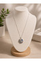Steel Hexagonal Evil Eye Beaded Necklace – Unisex - 2