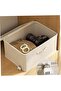 1 Lockable Cotton/Linen Storage Box (40×30×21 cm) - Large Capacity Clothing Storage Organizer for Wardrobes, Bedrooms & Home - 3