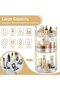 Makeup cosmetics organizer, 360-degree rotatable, 3 levels, multifunctional makeup storage system for dressing table, bathroom, bedroom, transparent - 2