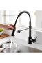 Kitchen faucet, single-hole spring-loaded kitchen mixer faucet with pull-out nozzle and 360° rotating spout. - 3