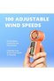 Portable mini handheld fan, 100 - speed adjustable pocket fan, with digital display, USB - C rechargeable personal fan, long battery life, travel... - 2