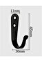 Black 30-Pack Metal Wall Coat Hooks 3x4.5 cm - 2
