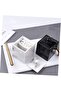 2pc Marble Grain Cotton Swab Box Modern Storage Box for Makeup Cotton Swab Holder Organizer Pot - 3