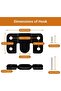 16-Piece Stainless Steel Double-Sided Hooks, Concealed Mounting Bracket, Z-Shaped Clip Bracket for Displaying Art Pictures - 2