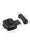 Bathroom, window and cabinet door locks - brushed stainless steel security latches and toilet locks (black, 55 mm) - 4