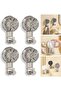 Bathroom suction cup hooks, 4-Pack - Strong vacuum suction hooks, won't damage walls, can hang towels & razors,, reusable, transparent gray