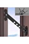 2Pcs Window Restrictor & Door Stopper, Adjustable Window Tilt Regulator and Child Safety Lock Set for Home Protection (Black) - 3