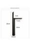 A set of 4 black metal furniture legs, 15 cm long, with a silent, non-slip base to protect the floor. - 4