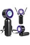 Handheld turbine fan with cooling function, 3 - in - 1 portable handheld fan, 1 - 120 speed settings, 5000mAh rechargeable cooling fan, with LED...